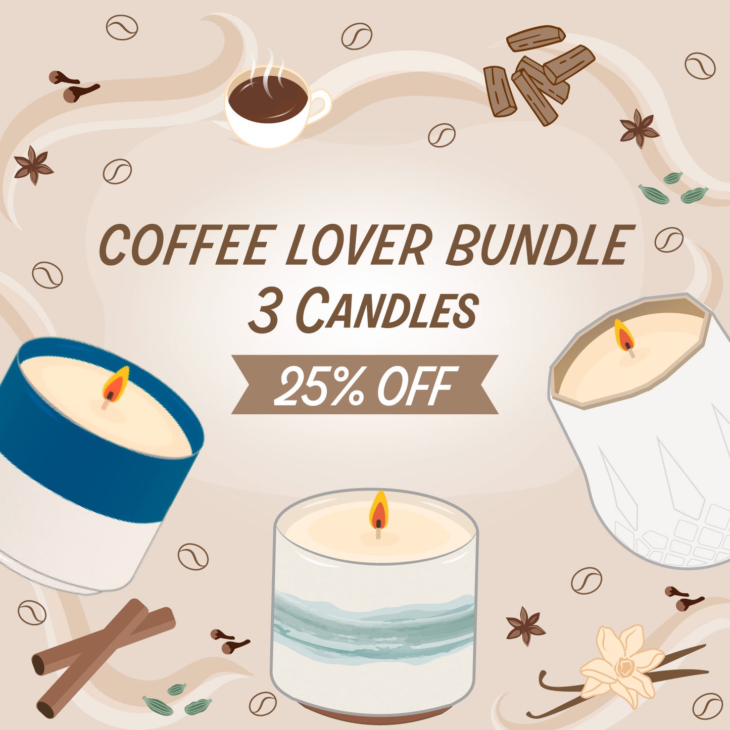 Coffee Lover 3 Candle Bundle
