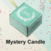 Mystery candle box with decorative elements on a colorful background