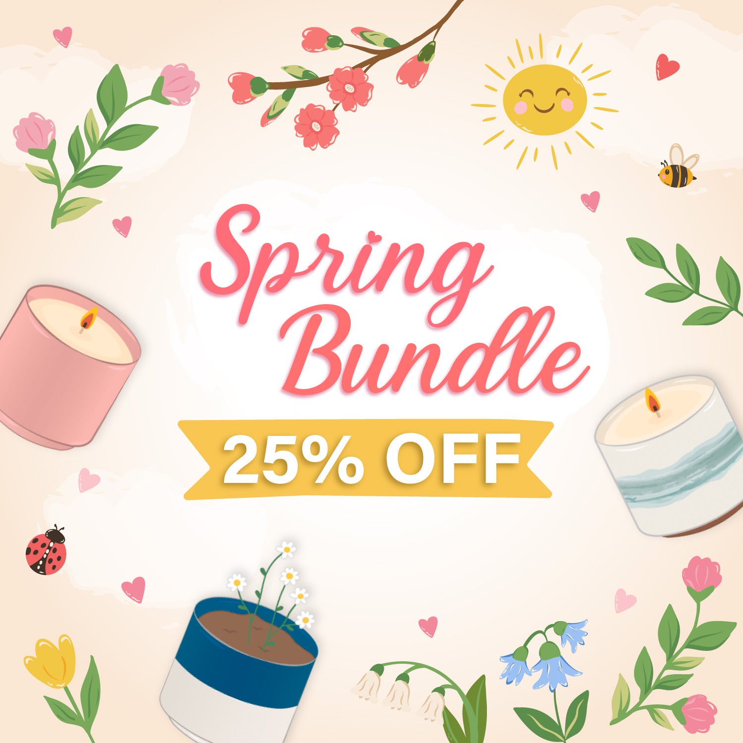 Spring Bundle 25% OFF 3 Candles
